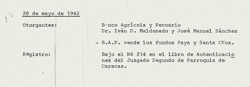 EFE 61: Mayo 1942 · Iván Darío Maldonado compra la hacienda Paya